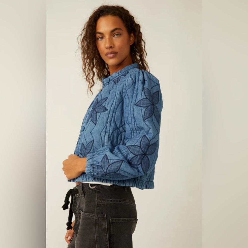 Free People Quinn Patchwork Quilted Jacket, Cottagecore L. New. - Picture 5 of 5